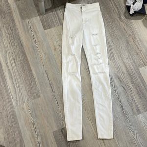 Joni topshop high waisted white jeans